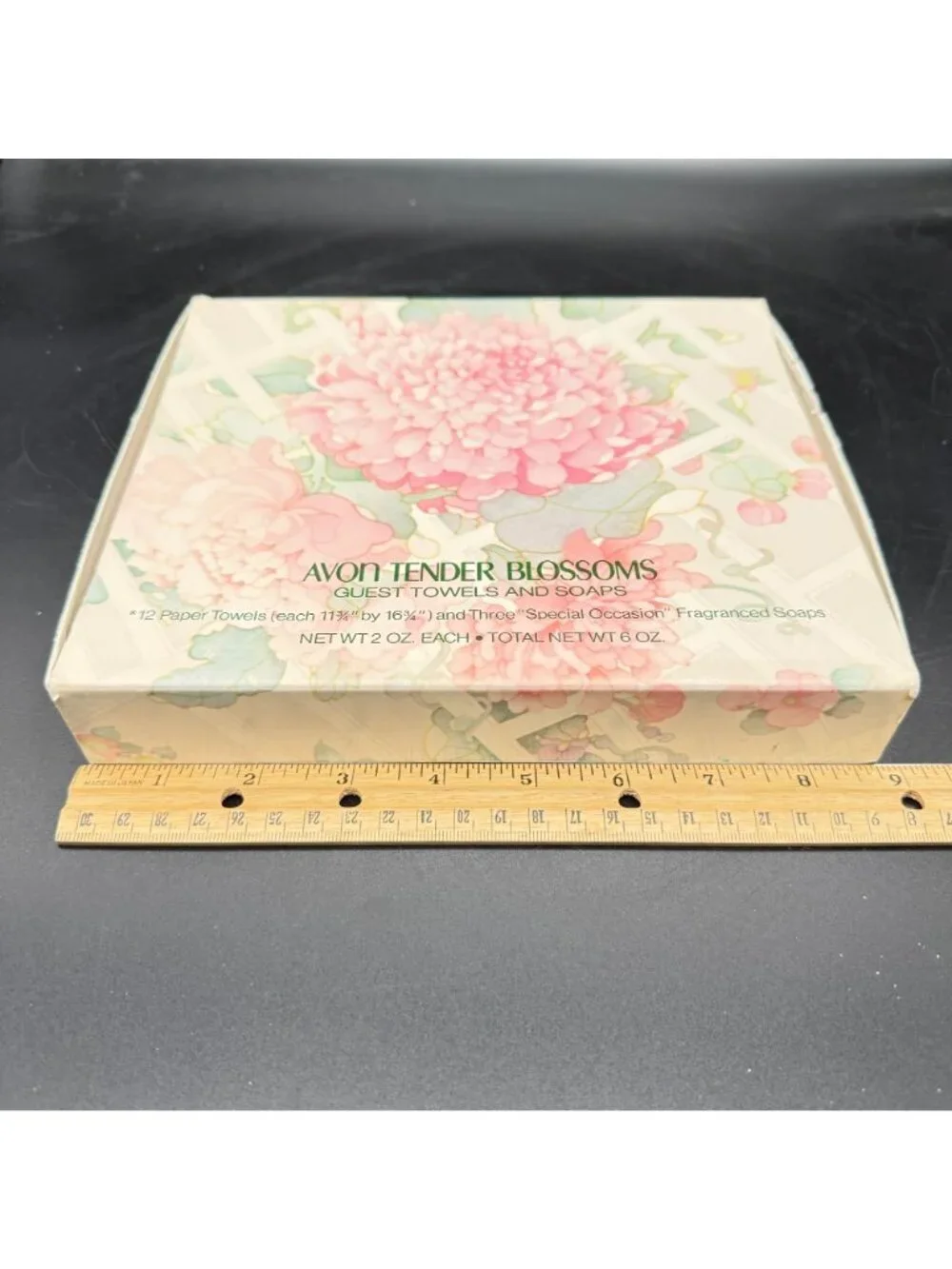 Avon Tender Blossoms Guest Towels Soaps Set Floral Pink Vintage Bath Gift Box